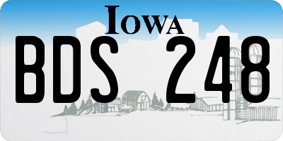 IA license plate BDS248