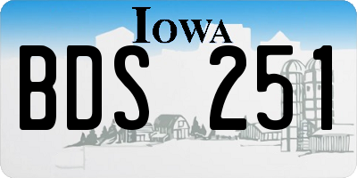 IA license plate BDS251