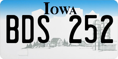 IA license plate BDS252