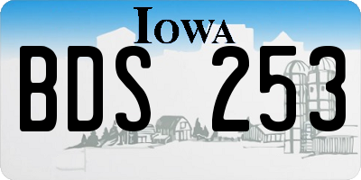 IA license plate BDS253