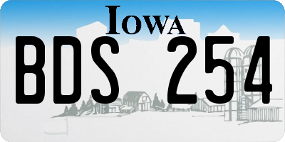 IA license plate BDS254