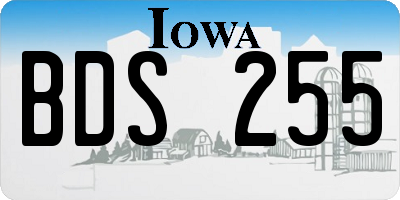 IA license plate BDS255