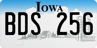 IA license plate BDS256