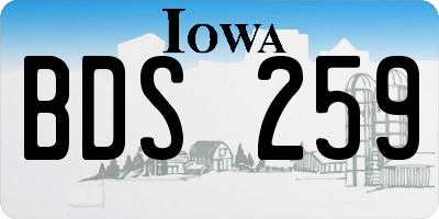 IA license plate BDS259