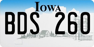 IA license plate BDS260