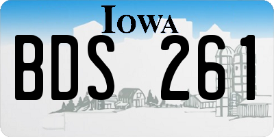 IA license plate BDS261