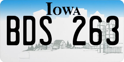 IA license plate BDS263