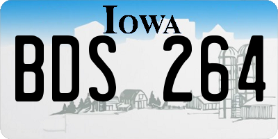 IA license plate BDS264