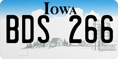 IA license plate BDS266