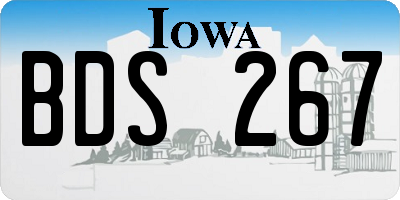 IA license plate BDS267