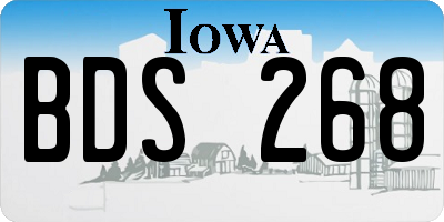IA license plate BDS268