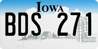 IA license plate BDS271