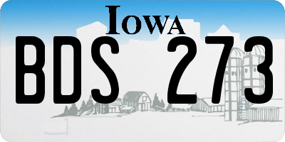 IA license plate BDS273