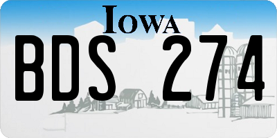 IA license plate BDS274