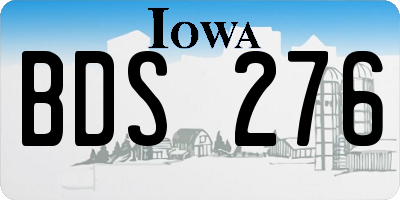 IA license plate BDS276