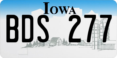 IA license plate BDS277