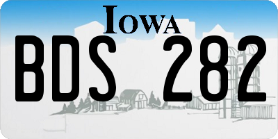 IA license plate BDS282