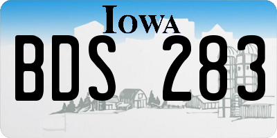 IA license plate BDS283