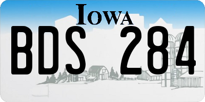 IA license plate BDS284