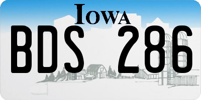 IA license plate BDS286
