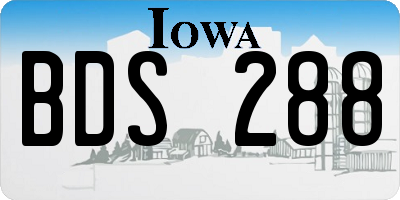 IA license plate BDS288
