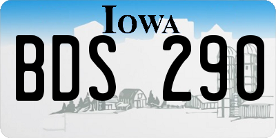 IA license plate BDS290