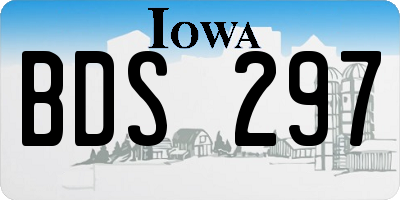 IA license plate BDS297