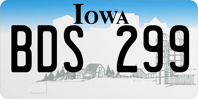 IA license plate BDS299
