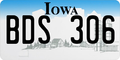 IA license plate BDS306