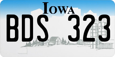 IA license plate BDS323
