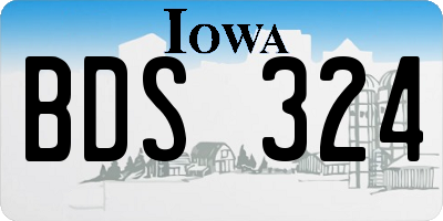 IA license plate BDS324