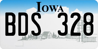 IA license plate BDS328