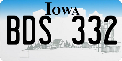 IA license plate BDS332