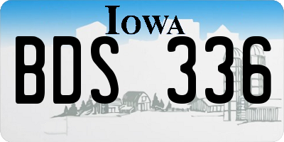 IA license plate BDS336