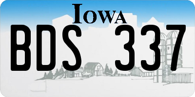 IA license plate BDS337