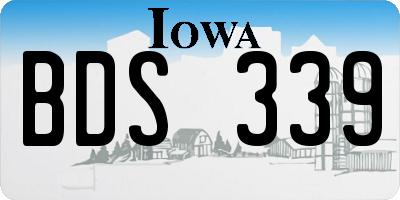 IA license plate BDS339