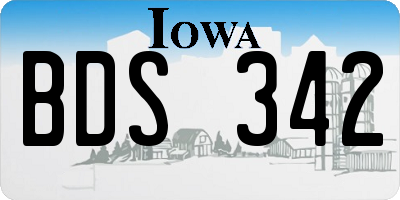 IA license plate BDS342