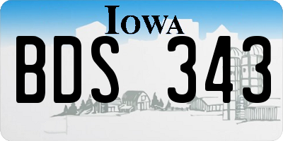 IA license plate BDS343