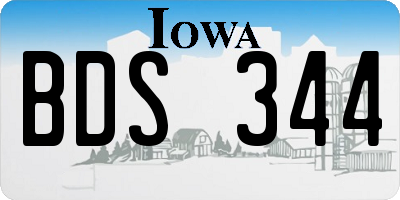IA license plate BDS344