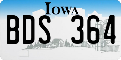IA license plate BDS364