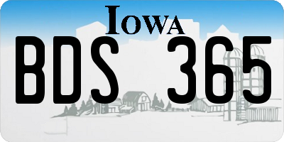 IA license plate BDS365