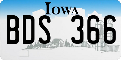 IA license plate BDS366
