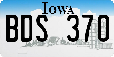 IA license plate BDS370