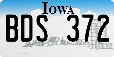 IA license plate BDS372