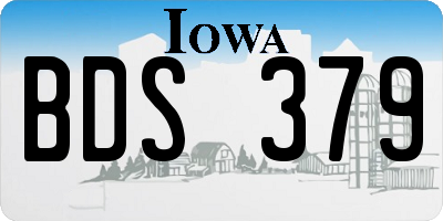 IA license plate BDS379