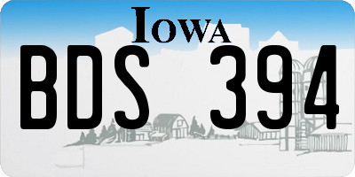 IA license plate BDS394