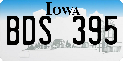 IA license plate BDS395