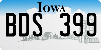 IA license plate BDS399