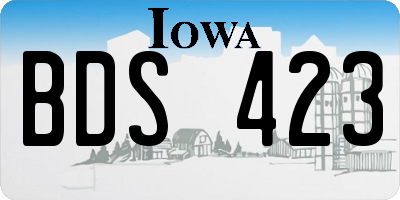 IA license plate BDS423