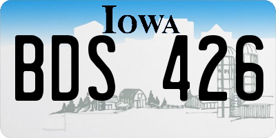 IA license plate BDS426